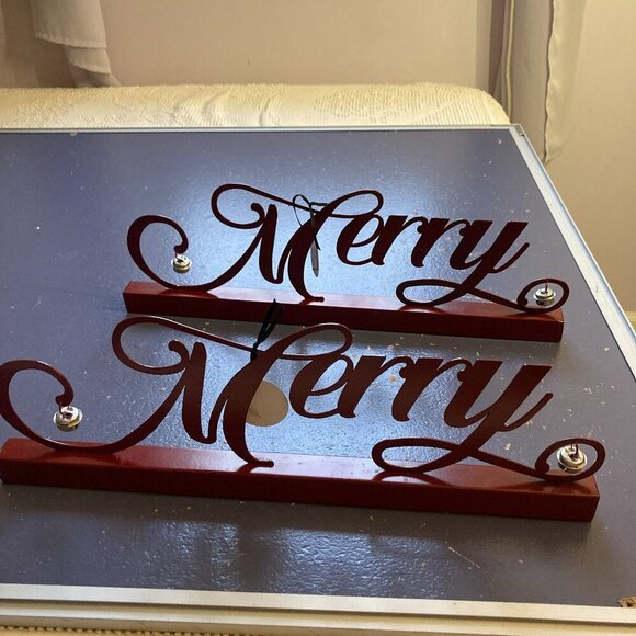 Christmas Decorations, Metal, NWT,Set of 2 - Picture 1 of 8